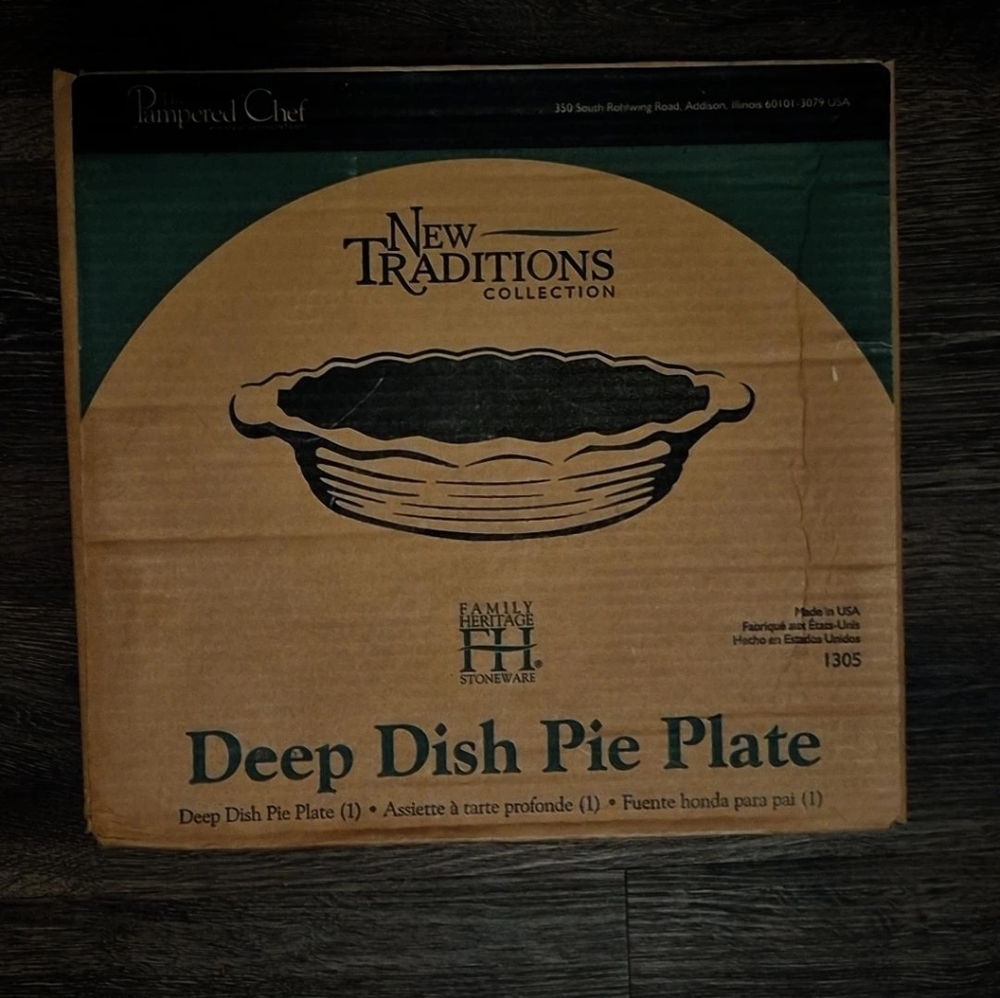 Pampered Chef New Traditions Deep Dish Pie Plate